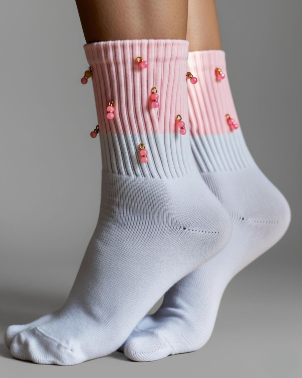 Beaded Charm Socks