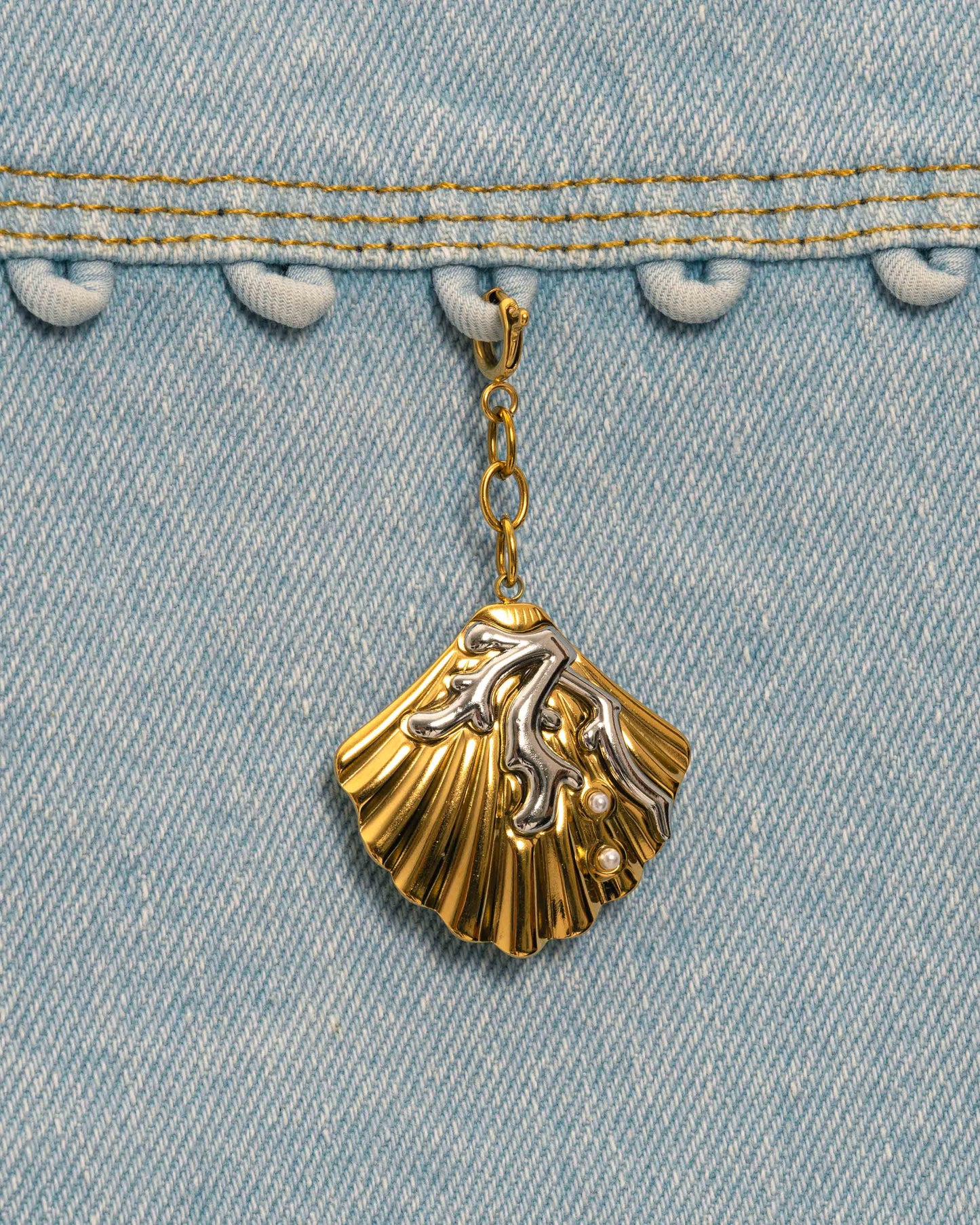 Silver Sea Shell Charm