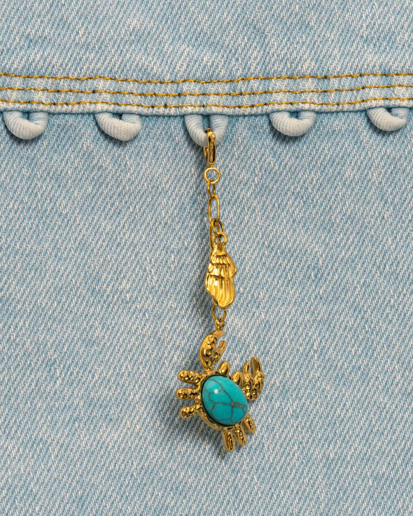 Sea Crab Gem Charm