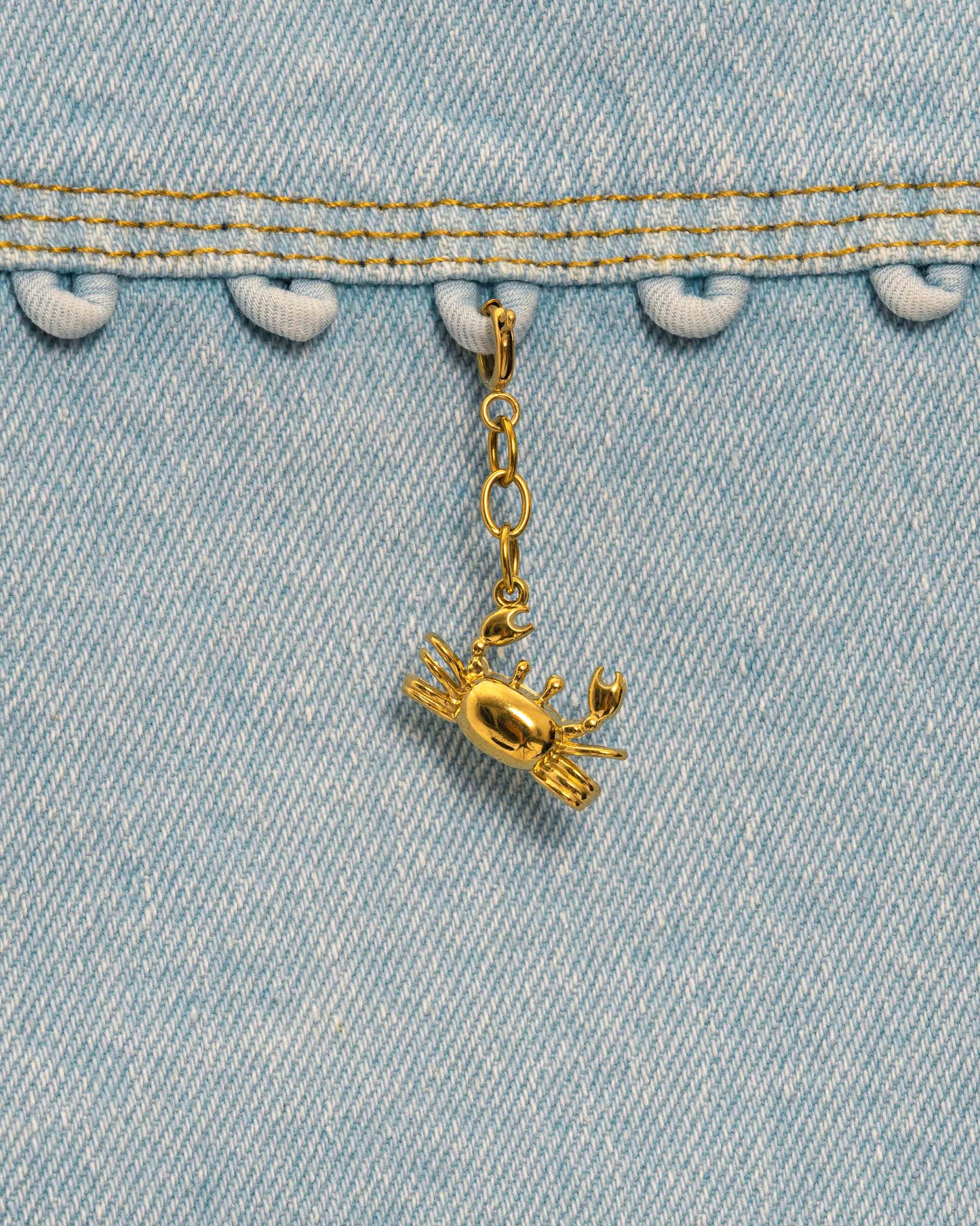 Golden Crab Charm