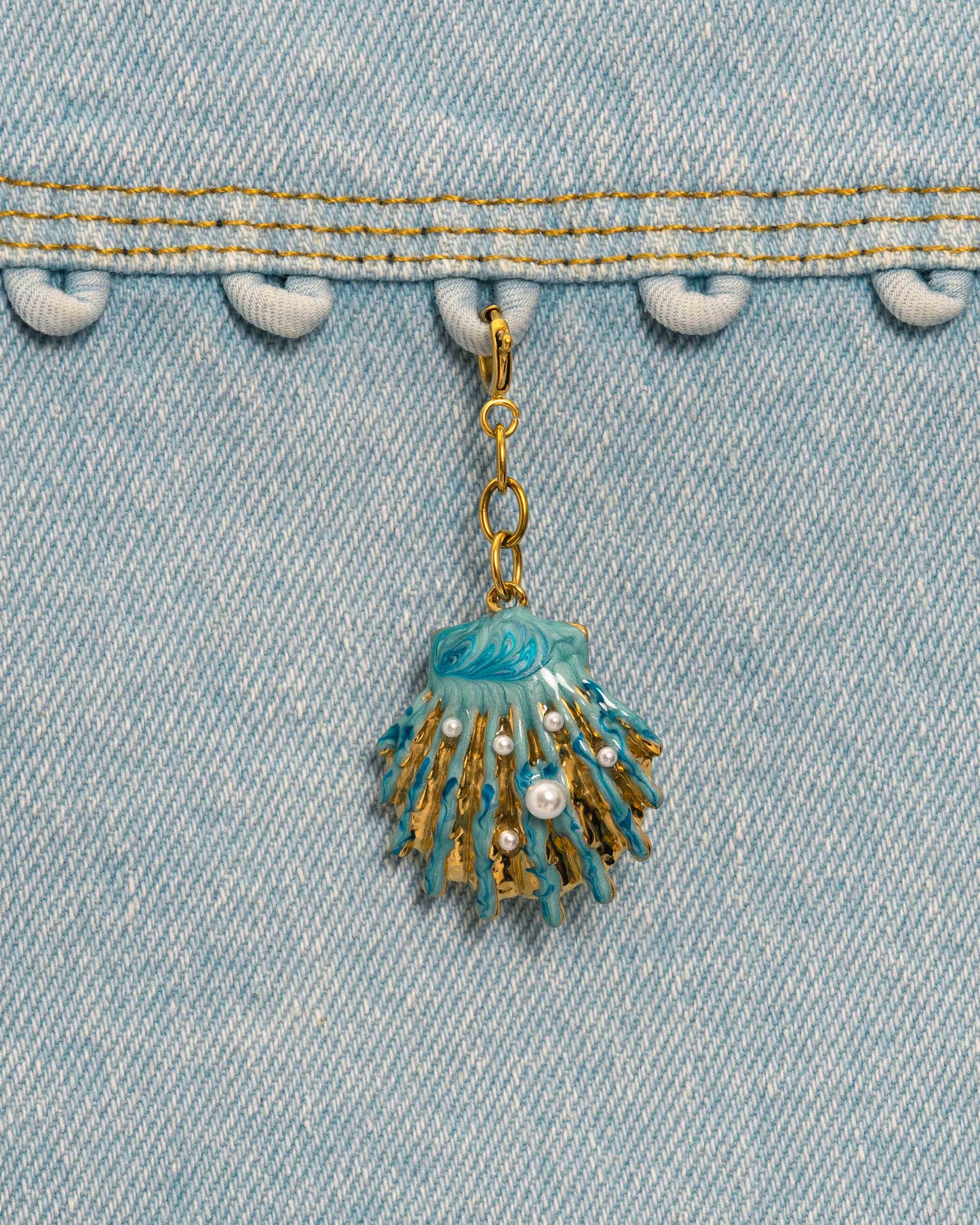 Sea Pearl Shell Charm