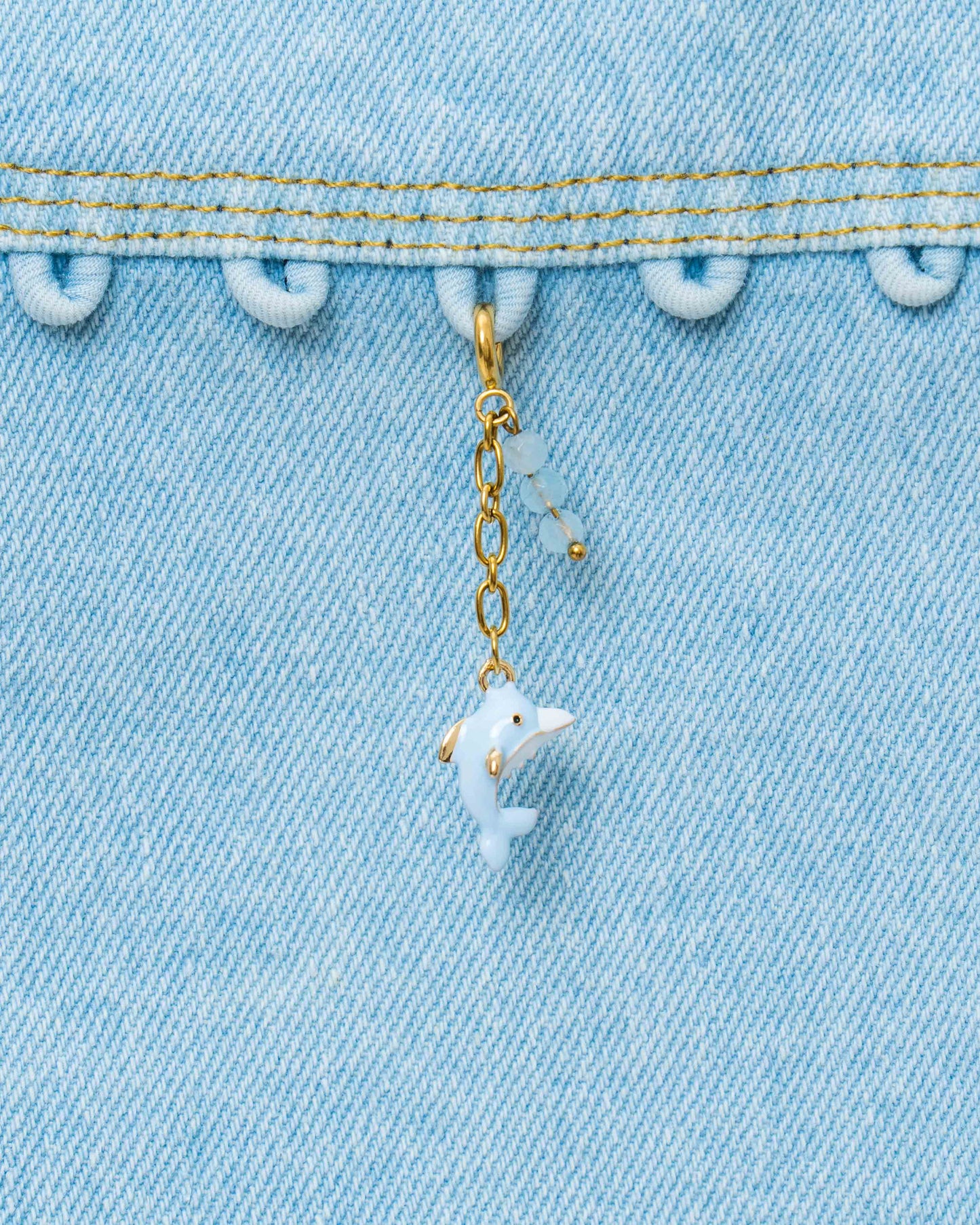 Blue Dolphin Charm