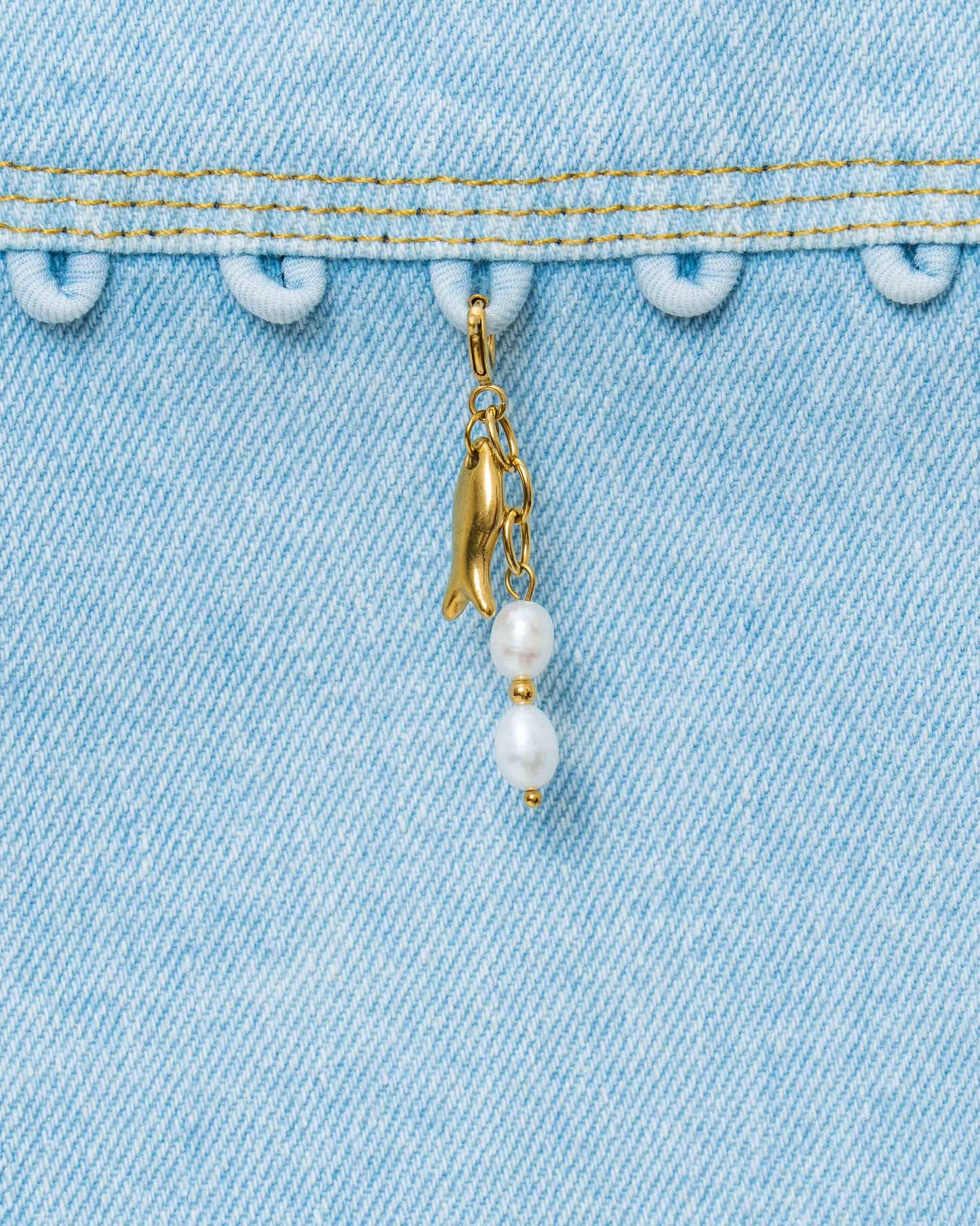 Pearl Fish Charm
