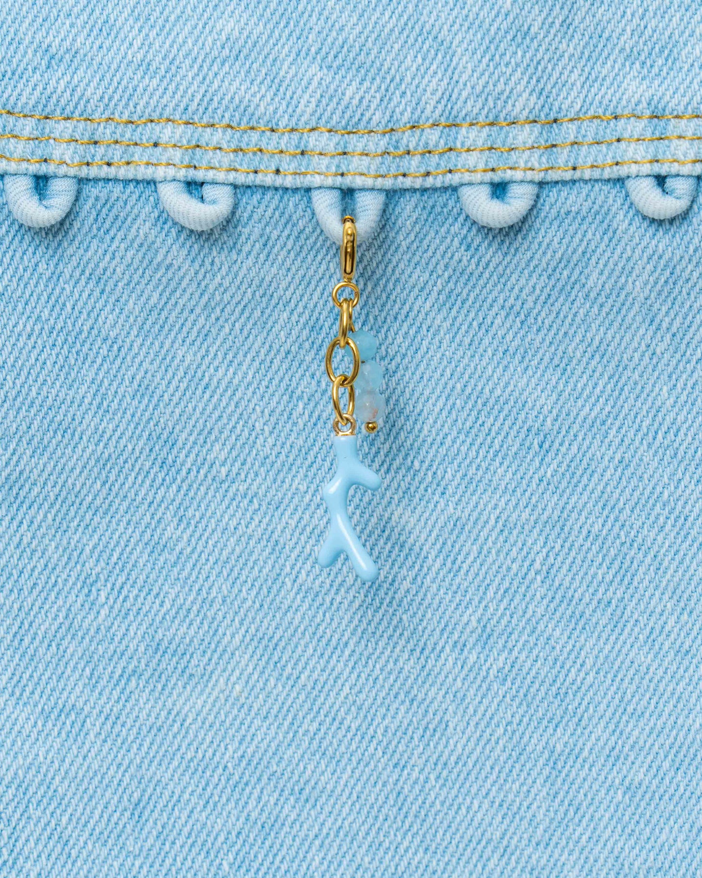 Sky Blue Coral Charm
