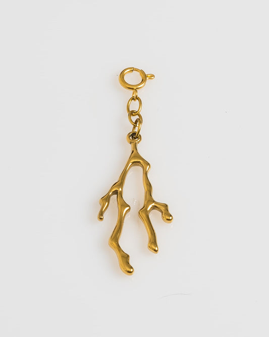 Gold Coral Charm