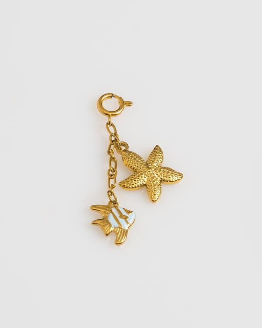 Golden Swimmer Charm