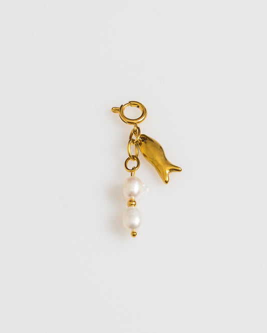 Pearl Fish Charm