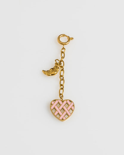 Waffle Heart Charm