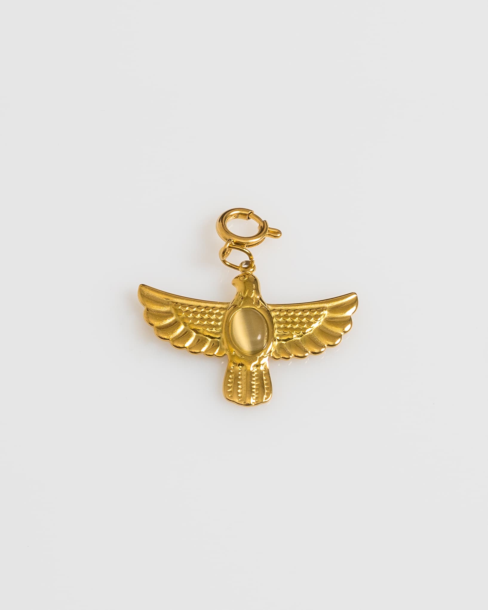 Eagle Yellow Stone Charm