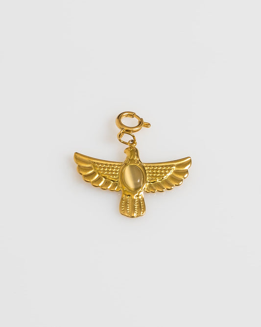 Eagle Yellow Stone Charm