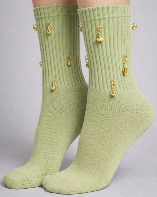 Gold Dangle Socks