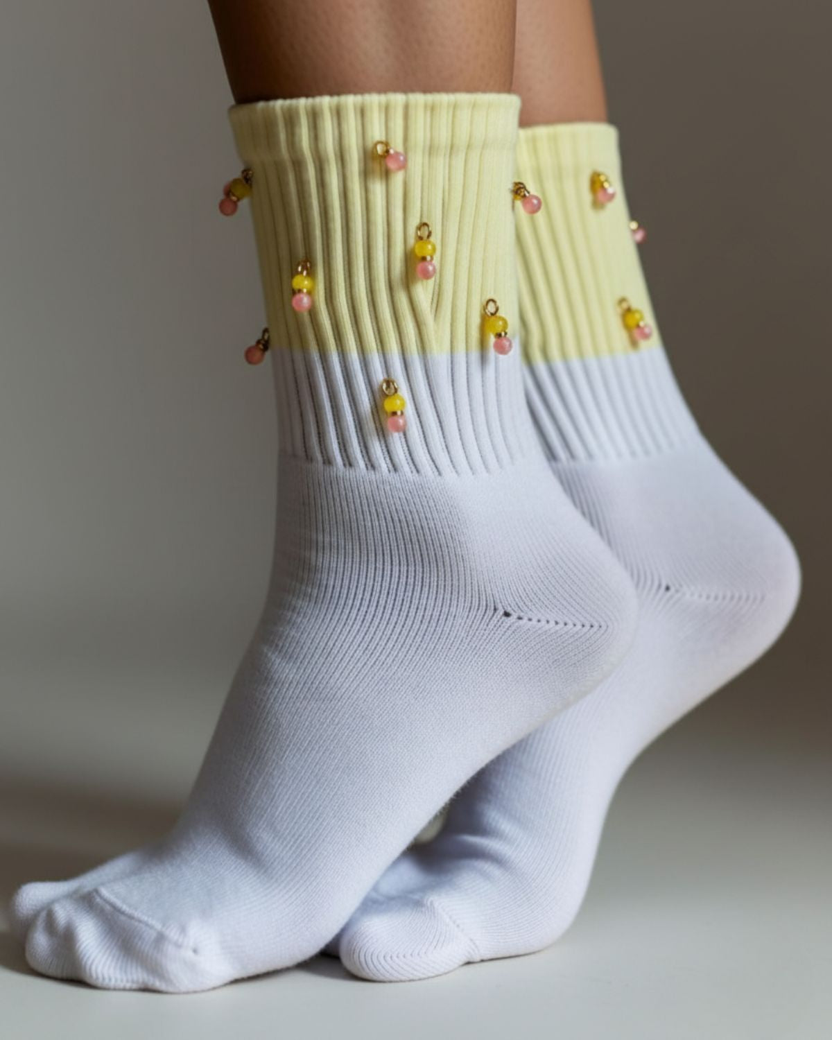 Beaded Charm Socks