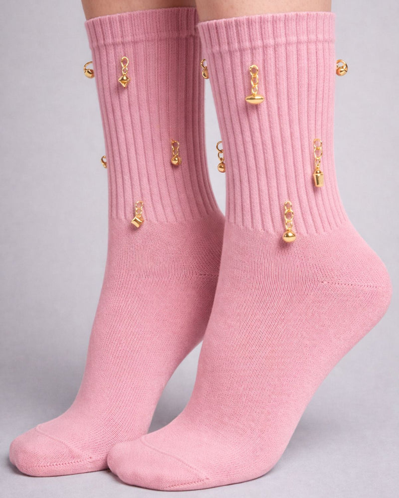Gold Dangle Socks