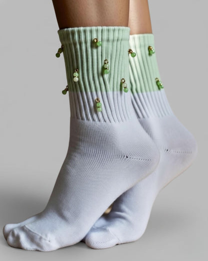 Beaded Charm Socks