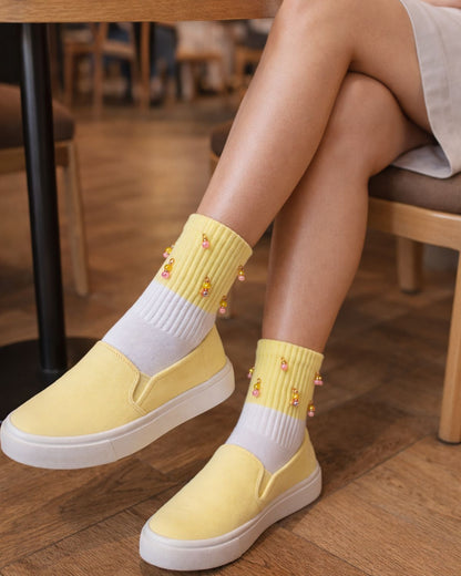 Beaded Charm Socks