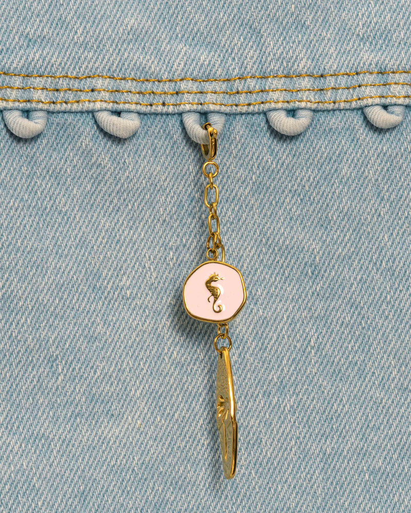 Pink Ocean Rider Charm