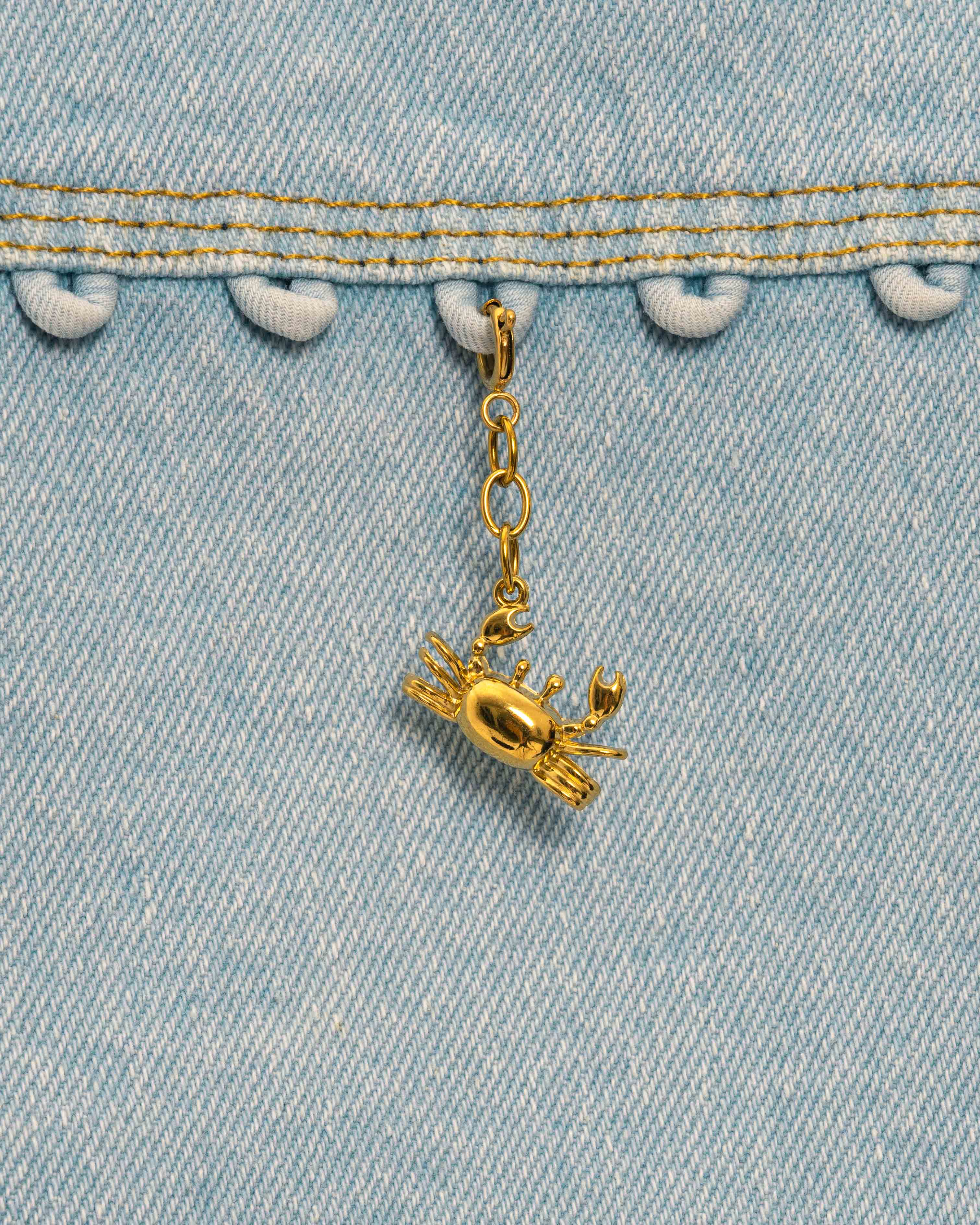 Golden Crab Charm