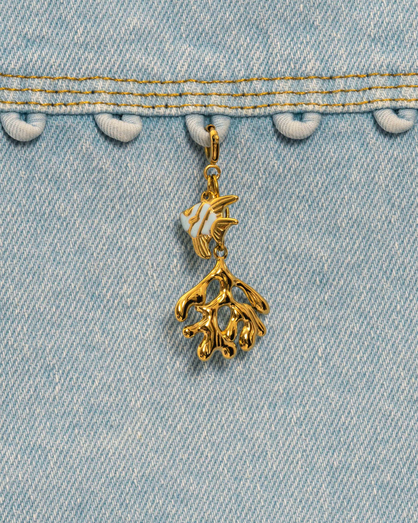 Multi Golden Coral Charm