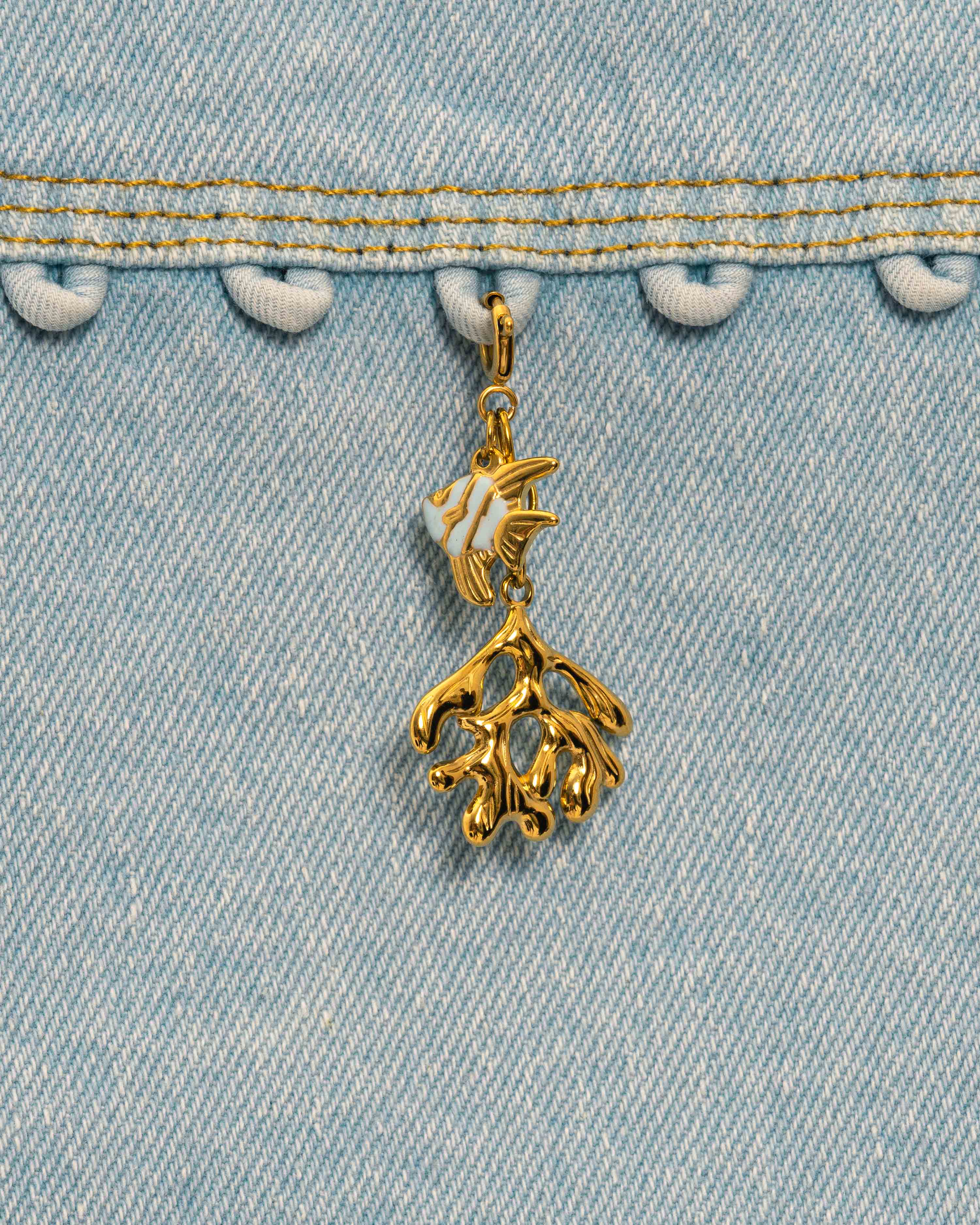 Multi Golden Coral Charm