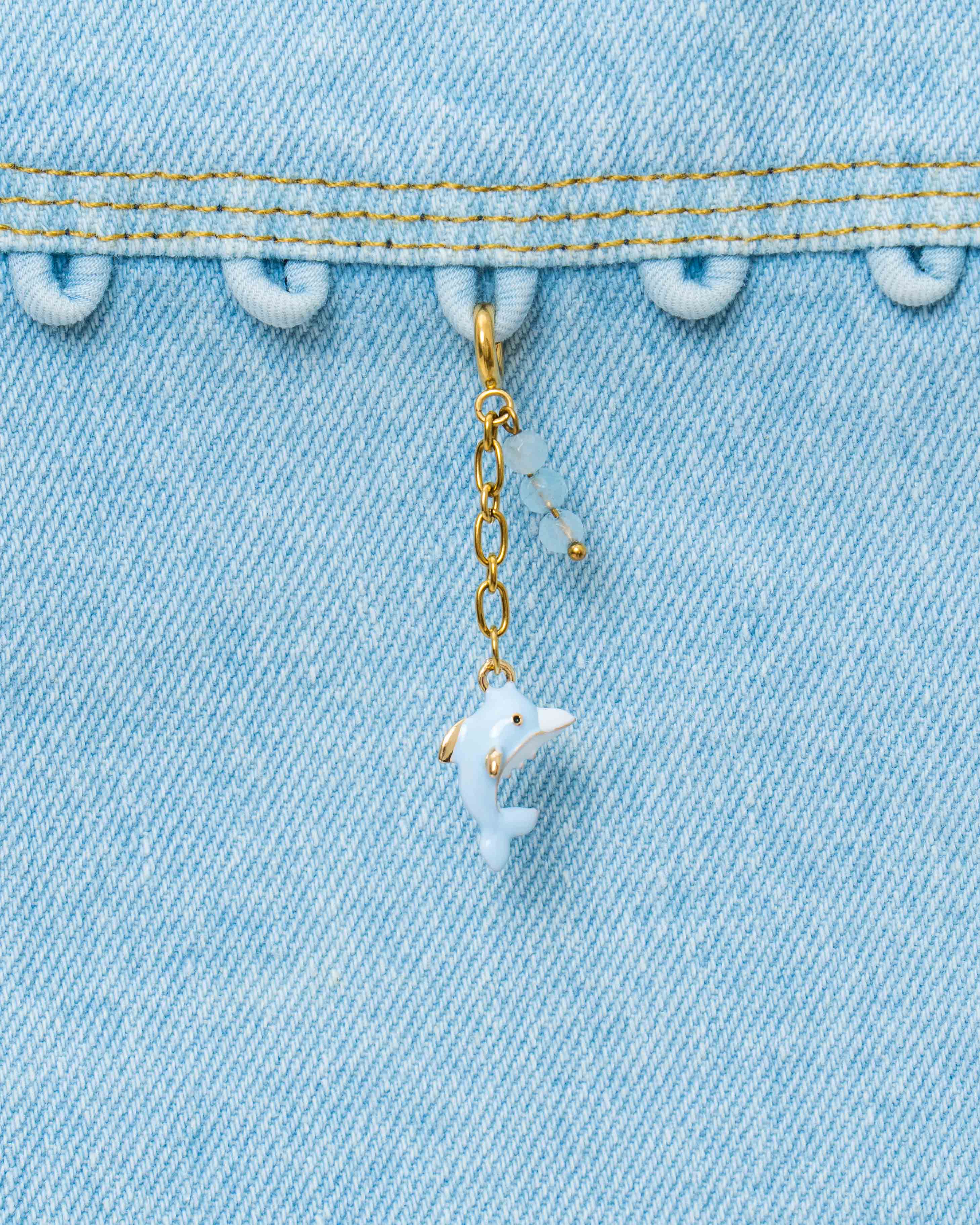 Blue Dolphin Charm