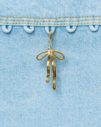 Golden Big Bow Charm