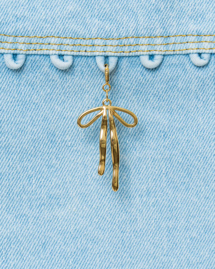Golden Big Bow Charm