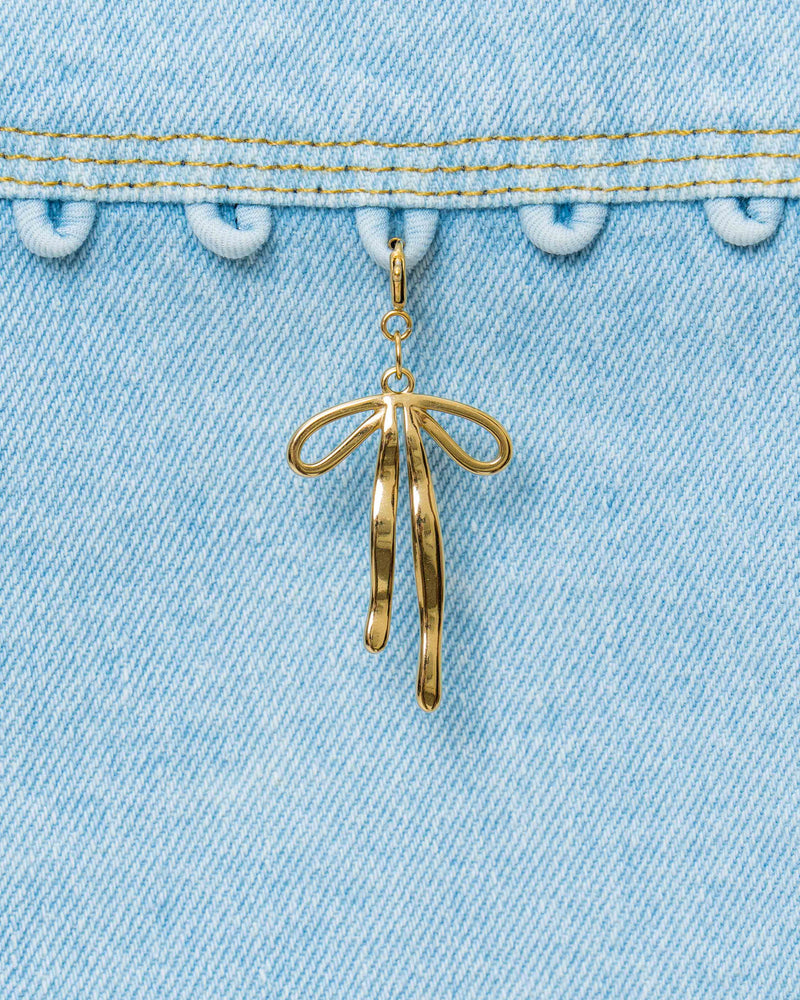 Golden Big Bow Charm