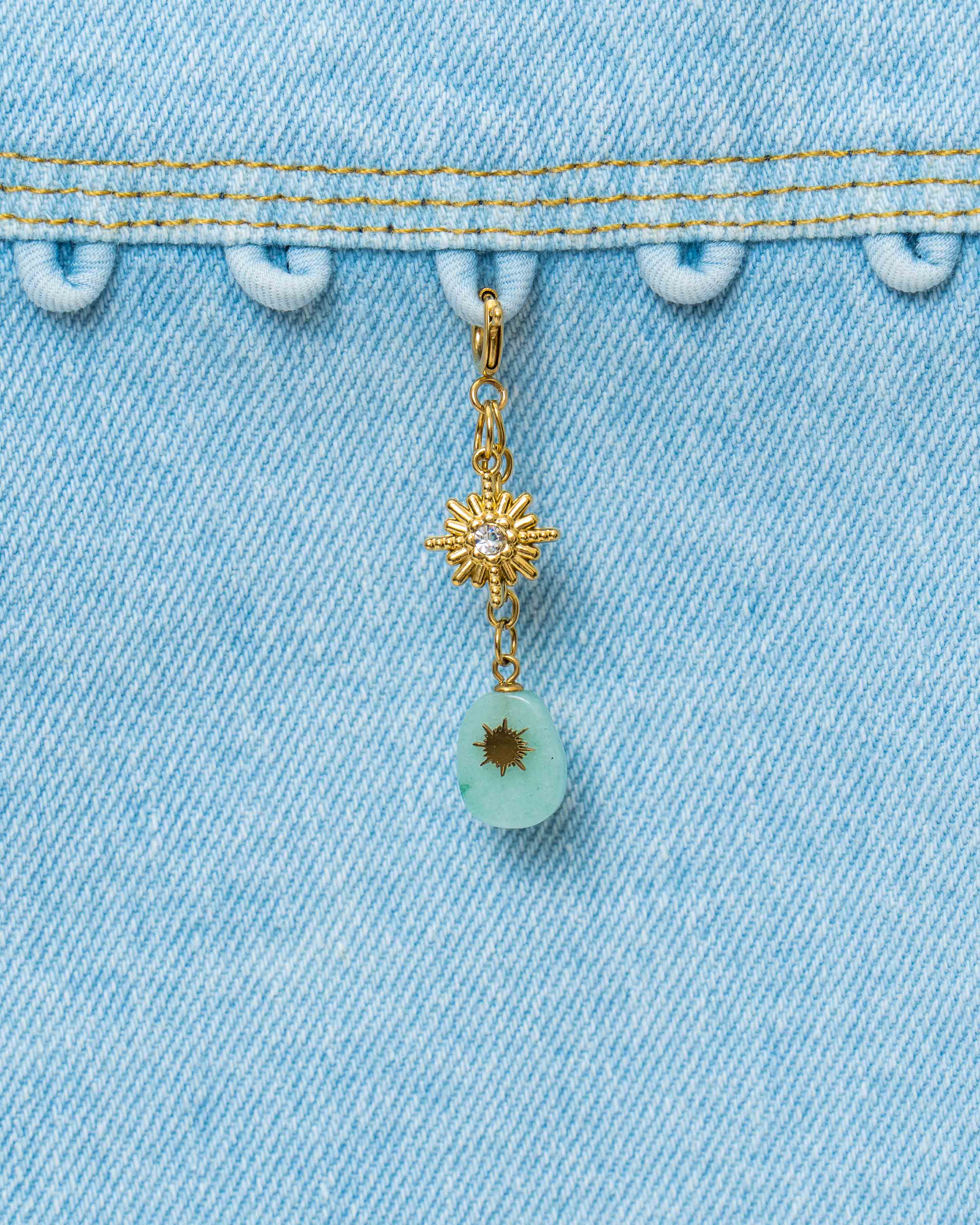 Blue Stone Sun Charm