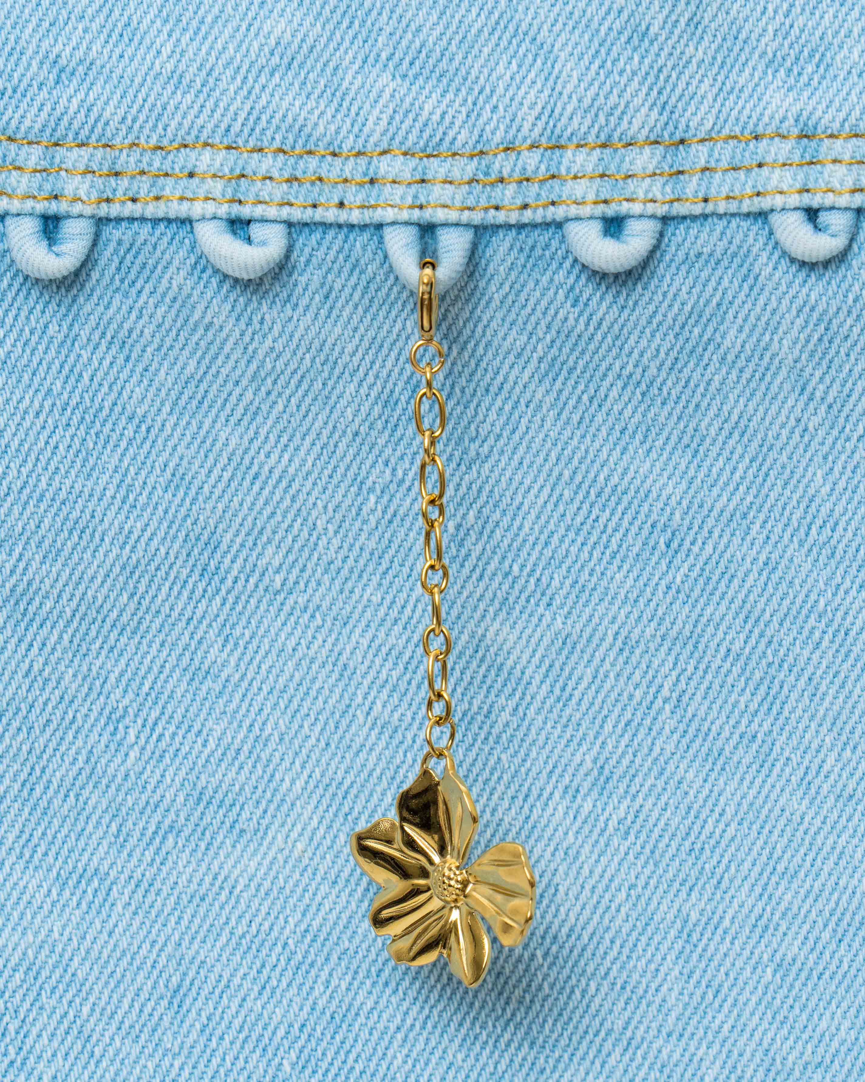 Golden Flower Charm