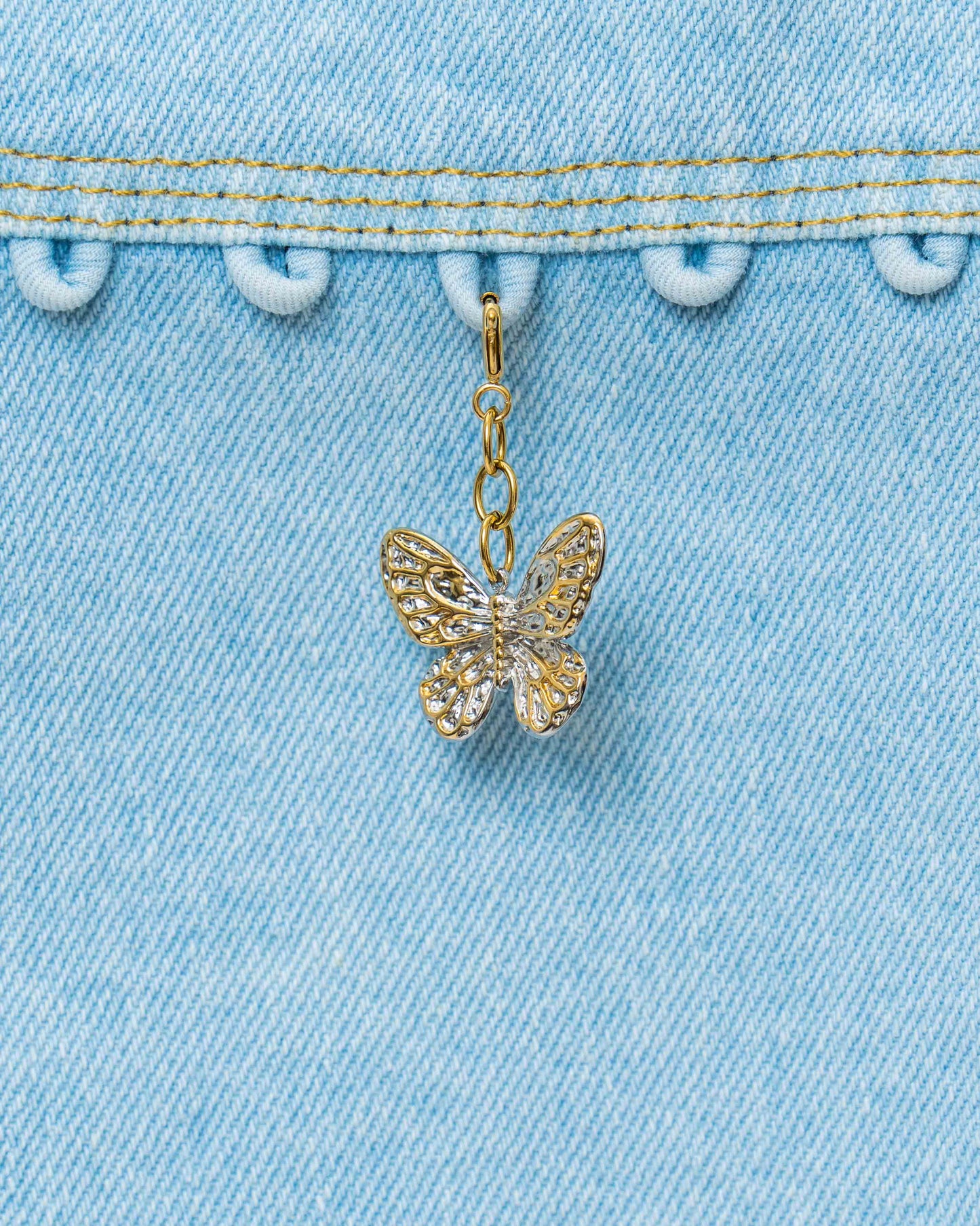 Gilver Butterfly Charm