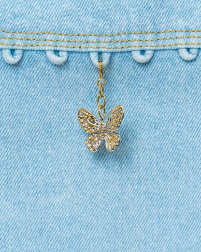 Gilver Butterfly Charm