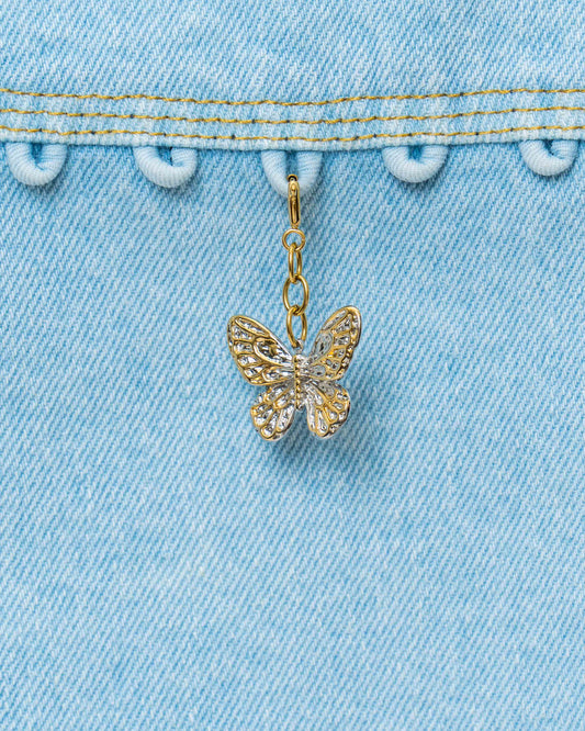 Gilver Butterfly Charm