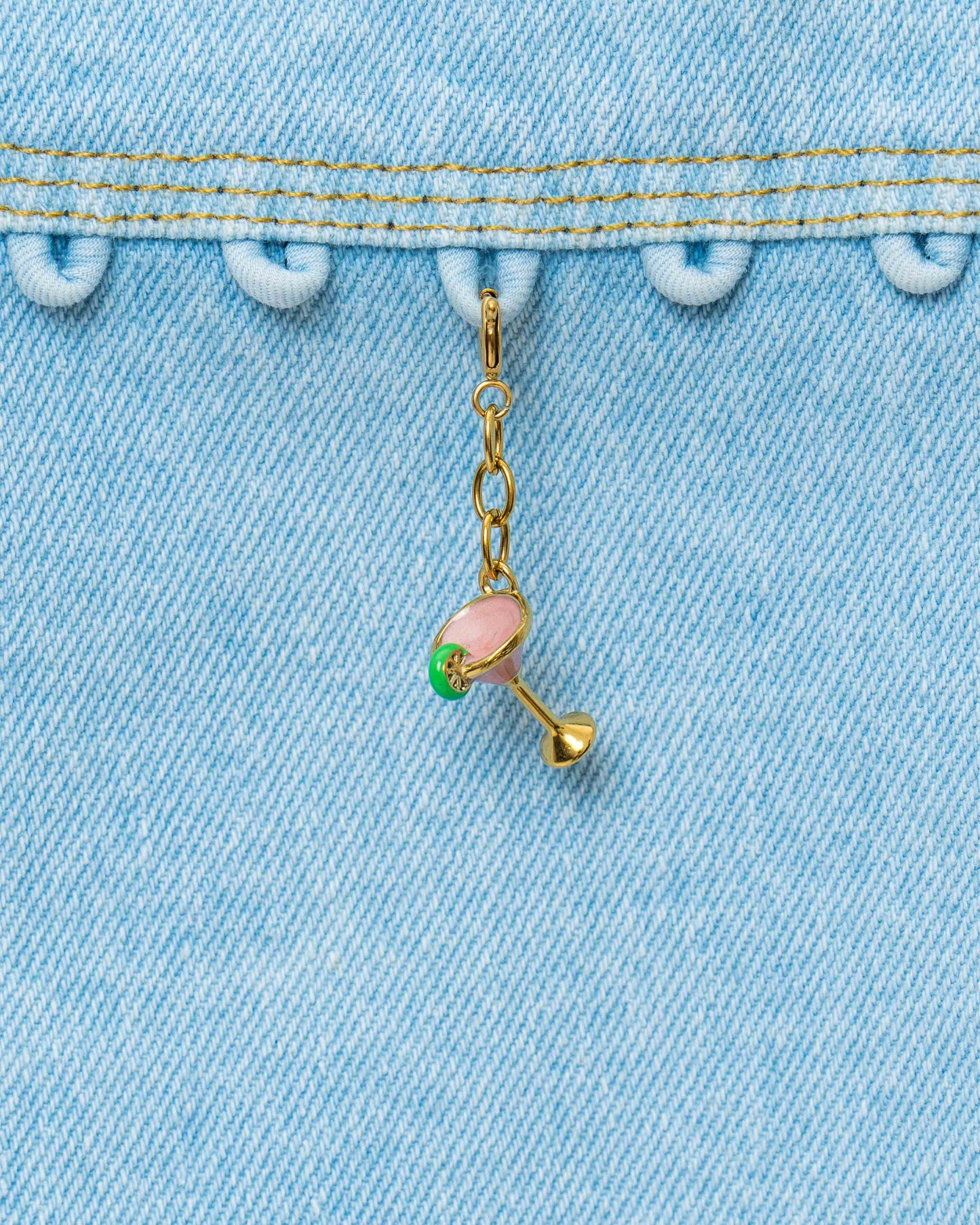 Pink Cocktail Charm