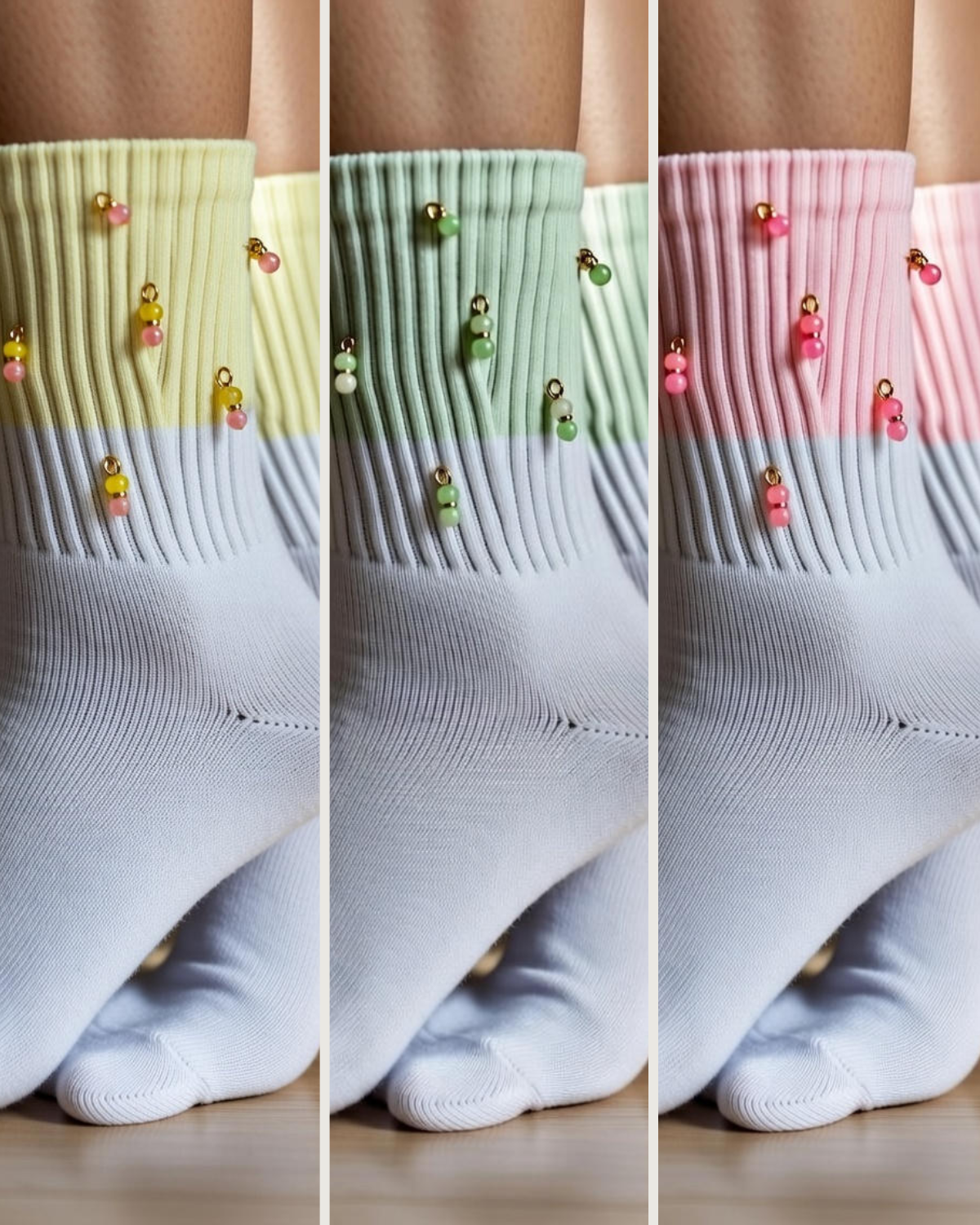 Beaded Charm Socks